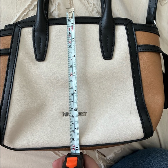 Nine West Black, Cream, and Tan Satchel Crossbody - Picture 5 of 8